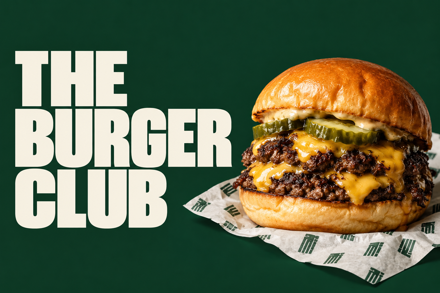 The Burger Club example branding and food photography
