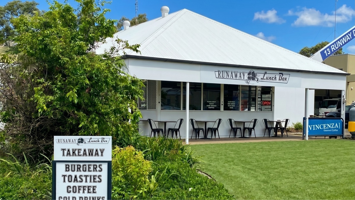 Runaway Lunch Box’s shopfront on Runway Drive